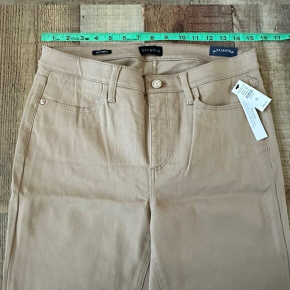 Talbots Womens Beige 8P Petite Jegging Pants Cotton Polyester Blend - Picture 2 of 9
